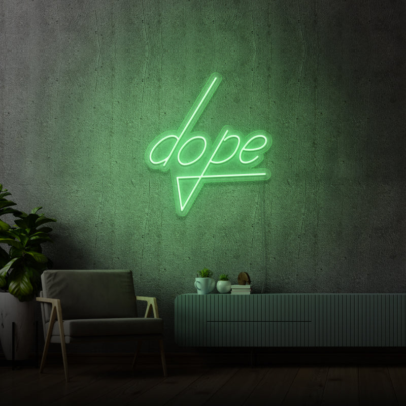 „DOPE“ – LED-Neonschild